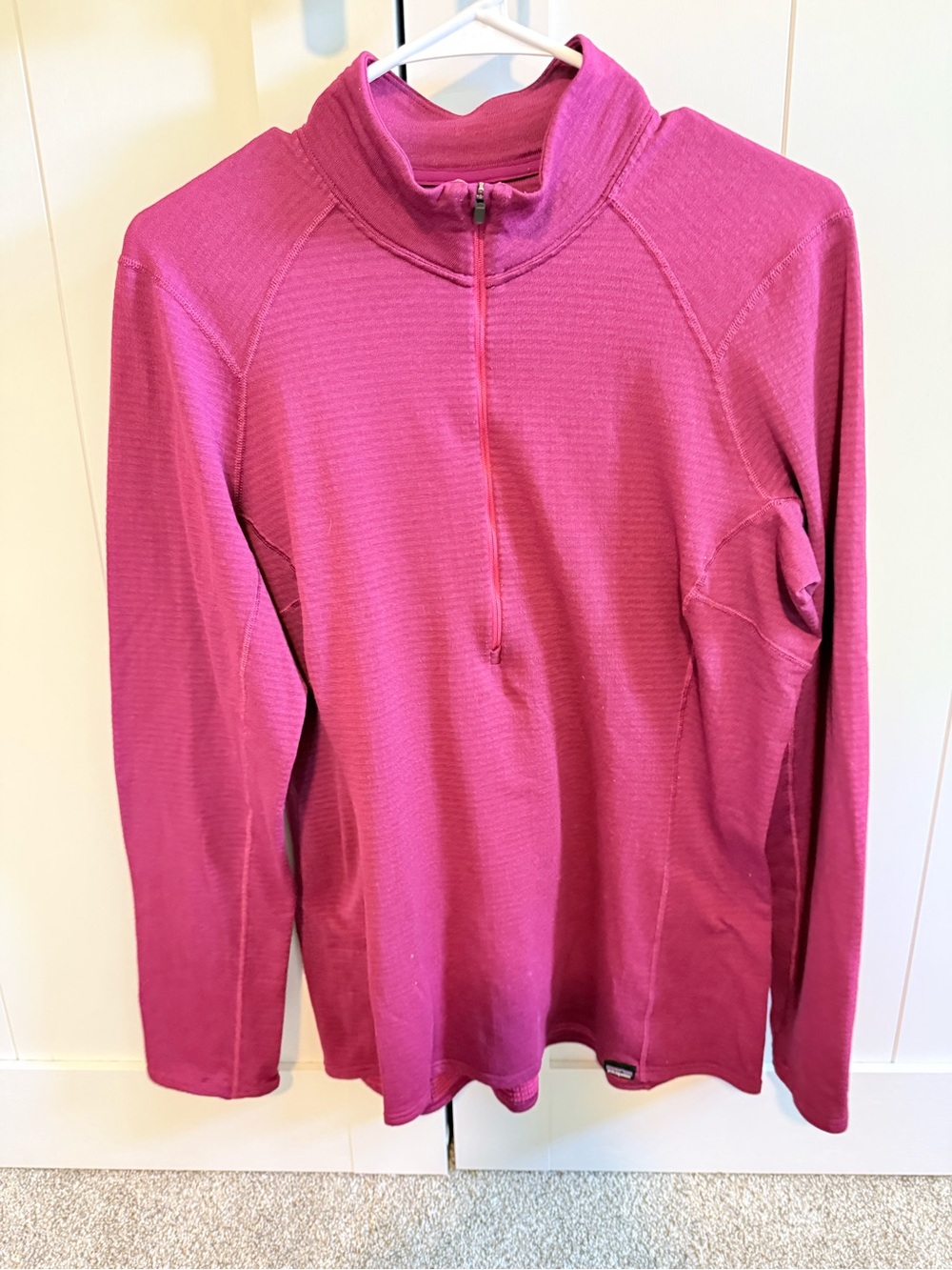Patagonia Quarter-Zip Performance Top in Magenta Pink